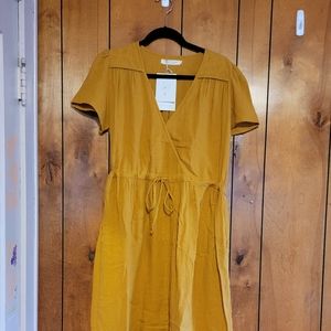 NWT Chrsity Dawn - The Dawn Dress - Mustard Gauze - Size L